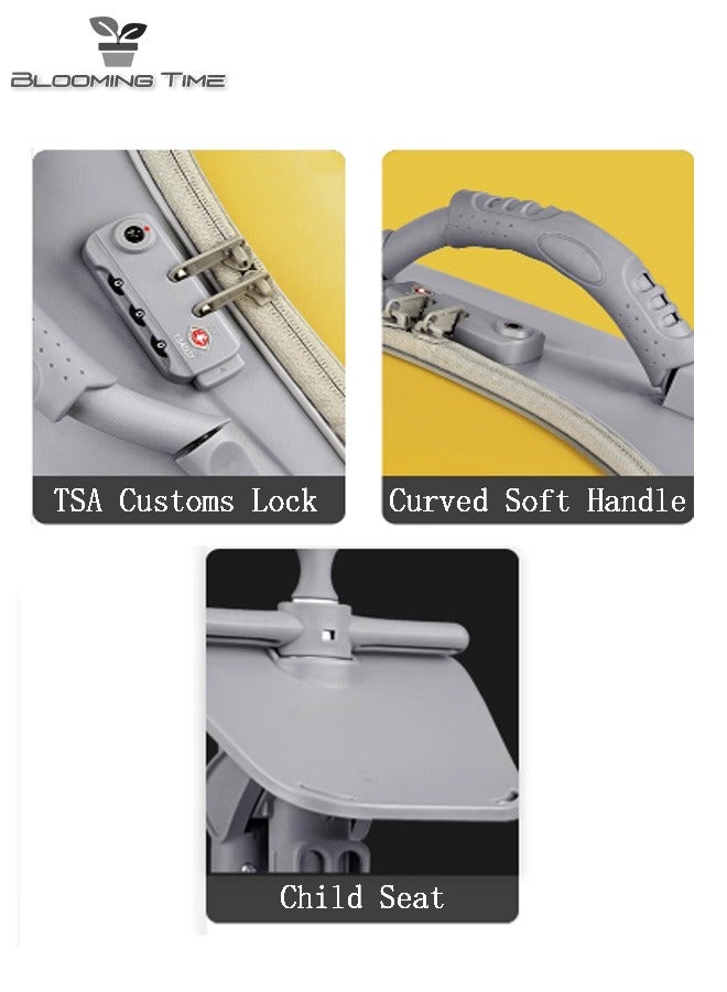 BLOOMING TIME Children Can Ride Luggage Cases, With Two Universal Wheels, Child Seats, Customs Lock,Can Be Taken On The Plane, The Maximum Load-Bearing Capacity Is 50KG  - Image 3