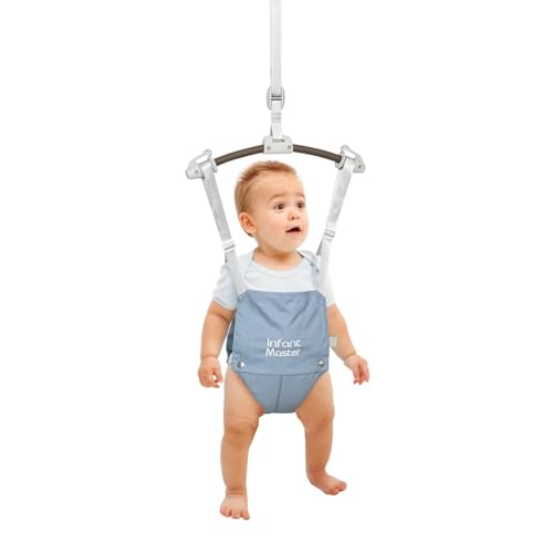 Infant Master Doorway Jumper, Johnny Jumper w/Adjustable Seat Bag, Durable Baby Door Bouncer & Swing Jumper w/Steel Spring, Wise Gift Choice for Infant & Toddler, Easy to Use, Blue - Image 1