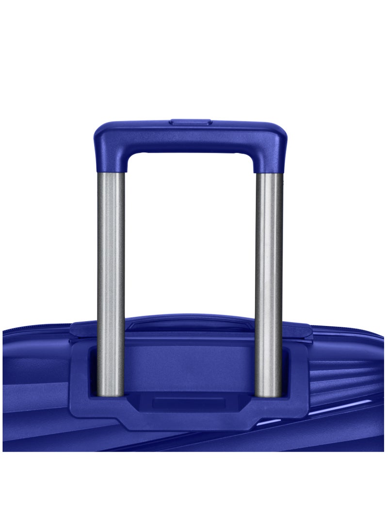 SENATOR Hard Case Large Checked Luggage Trolley For Unisex Polypropylene Lightweight 4 Double Wheeled Suitcase With Built In TSA Type Lock Travel Bag KH1005 Blue - Image 4