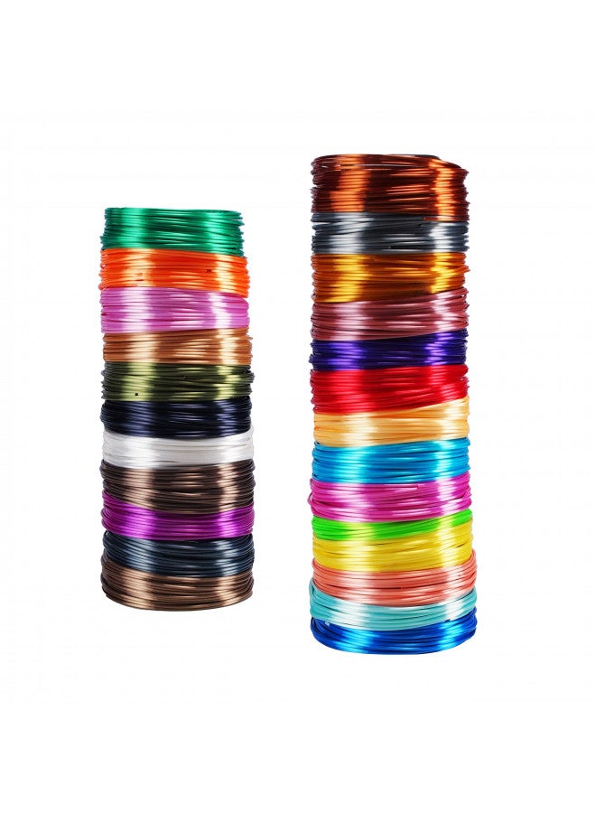 MIKA3D 25 Colors Silk Shiny PLA Filament Sample Pack, Each Color 4 Meter Length, Total 100m 3D Printer 3D Pen Material Refill, with Extra 2 Finger Caps by MIKA3D  - Image 2
