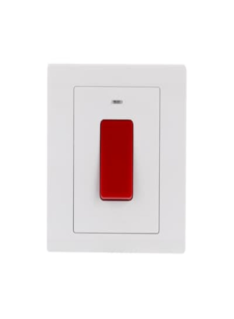 ABB BL179,1Gang 1Way 45A DP Switch w/Neon, white color 