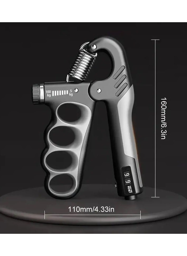 تي اي مدرب مقبض القوة ، مقوى قبضة اليد، جهاز تقوية قبضة اليد مقاومة قابلة للتعديل (5-100 كيلوجرام)، قابض غير قابل للانزلاق، للموسيقيين والرياضيين وتمارين إعادة تأهيل اليدين - الوان عشوائية - Image 3