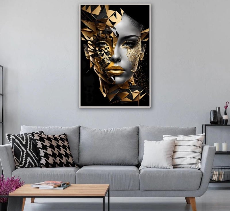 Marktna Canvas painting of a girl with a hollow frame, size (40×60), one piece - Image 2