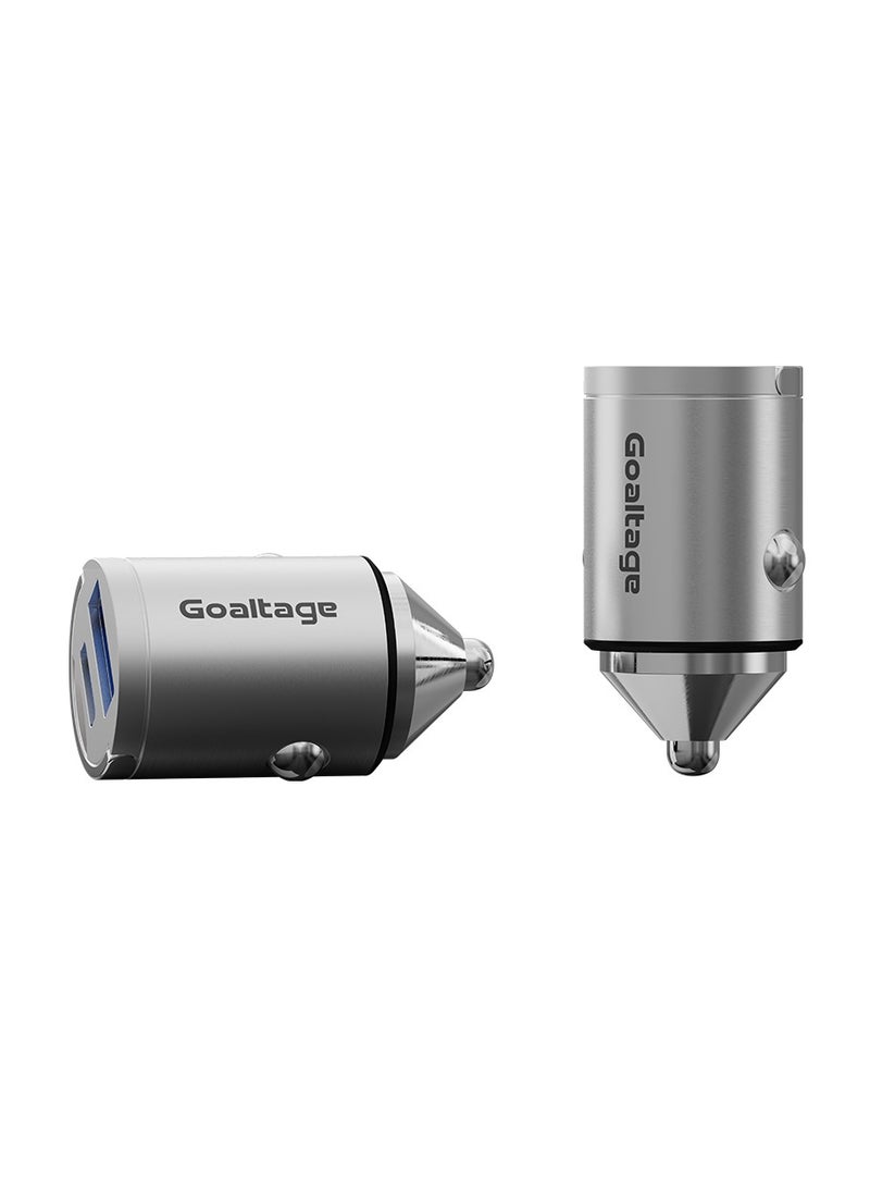 Goaltage USB-C Car Charger, 30W 2-Port Type-C Car Adapter,for iPhone 15/14/13/12 Series, Samsung Galaxy S23/S22/S21 Series, iPad Pro, AirPods, and More Premium Quality