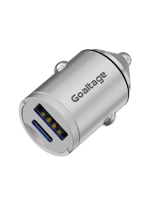 Goaltage USB-C Car Charger, 30W 2-Port Type-C Car Adapter,for iPhone 15/14/13/12 Series, Samsung Galaxy S23/S22/S21 Series, iPad Pro, AirPods, and More Premium Quality