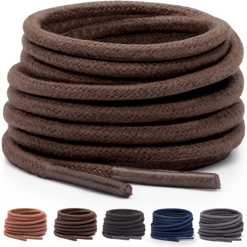 Miscly Shoe Laces for Dress Shoes - Round Oxford Shoelaces for Men - Multiple Lengths and Colors Available - Dark Brown, 30â€³ (76 CM) - Image 1