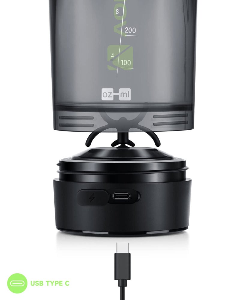 VOLTRX Shaker Bottle, Gallium USB C Rechargeable Electric Protein Shake Mixer, Shaker Cups for Protein Shakes and Meal Replacement Shakes, BPA Free, Made with Tritan, 24oz - Image 5