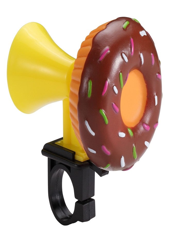 ONIPAX Donut Bike Squeeze Horn, Soft Rubber Handlebar Mount Cute Bicycle Honk for Kids, Boys, Girls and Toddlers, Pink & Brown - Image 1