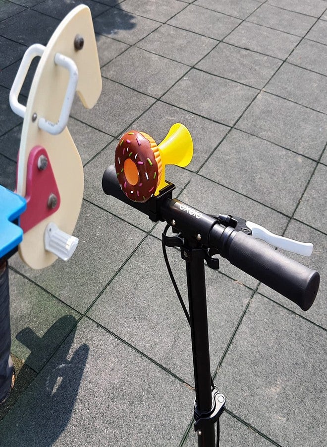 ONIPAX Donut Bike Squeeze Horn, Soft Rubber Handlebar Mount Cute Bicycle Honk for Kids, Boys, Girls and Toddlers, Pink & Brown - Image 5