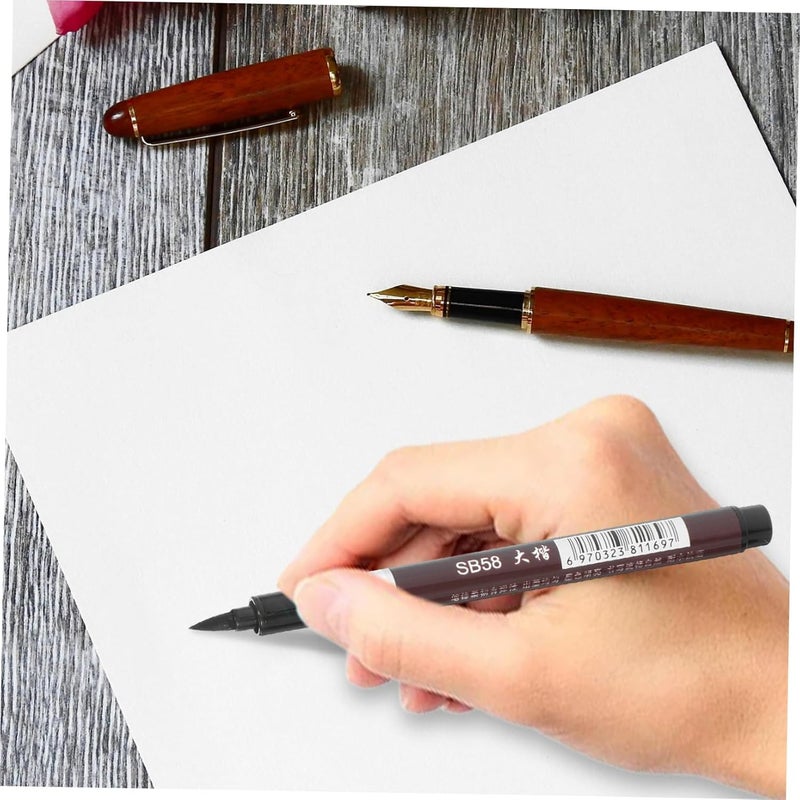 DOITOOL 6pcs Refillable Ink Brush Pen for Calligraphy and Painting Chinese Japanese Sumi Style Writing Tools for Art Lettering and Signature for Skill Development and Versatile Application - Image 5