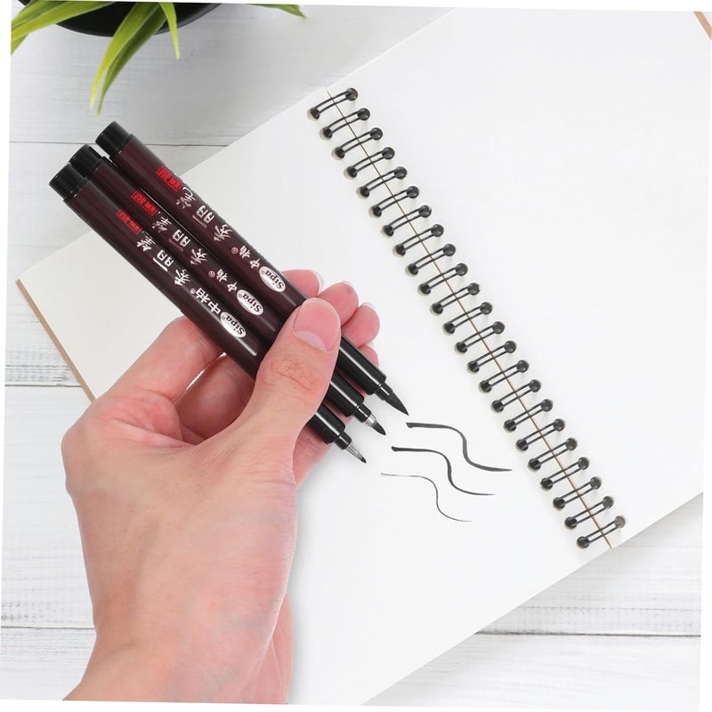 DOITOOL 6pcs Refillable Ink Brush Pen for Calligraphy and Painting Chinese Japanese Sumi Style Writing Tools for Art Lettering and Signature for Skill Development and Versatile Application - Image 4