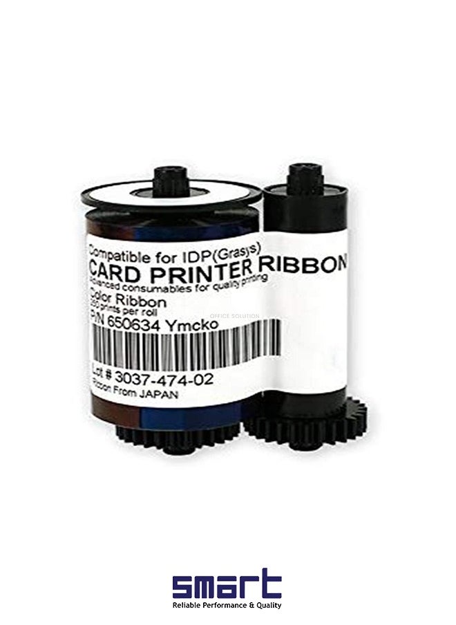 IDP - SMART Ribbon Kit IDP/PRT.650634 - YMCKO Color Ribbon for SMART-30s & SMART-50s Printers, 250 Prints - Image 1