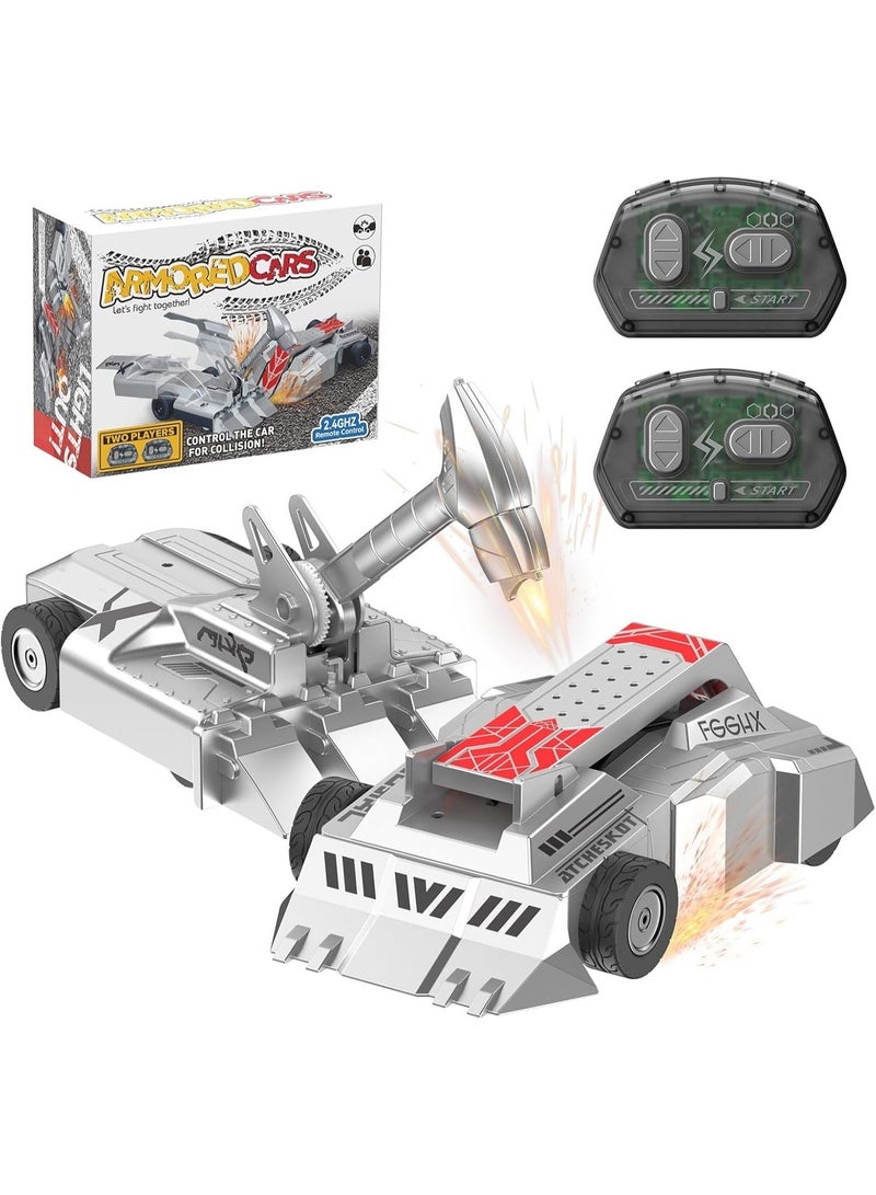 NIUB 2 PCS Remote Control Battle Robots, 2-Player Fighting Toys for Kids, Wireless Fighting Robots Toys, 2.4 GHz Wireless Game Set Birthday Gifts for Boys and Girls Age 3+ (Grey) - Image 1