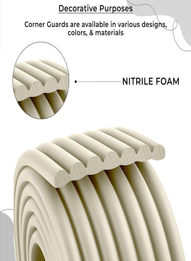 Bembika Baby Proofing Edge & Corner Guards Furniture Edge Guard It�S Thin & Sleek Design for Sharp Edges of Table, Bed, Kitchen Counter top and Furniture for Babies & Child�s Safety - (W-Shape) White - Image 4