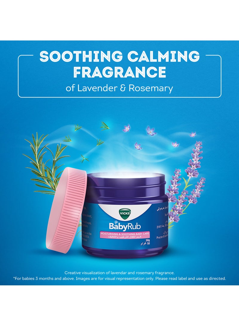 Vicks Babyrub Moisturising And Soothing Baby Care 50g - Image 3