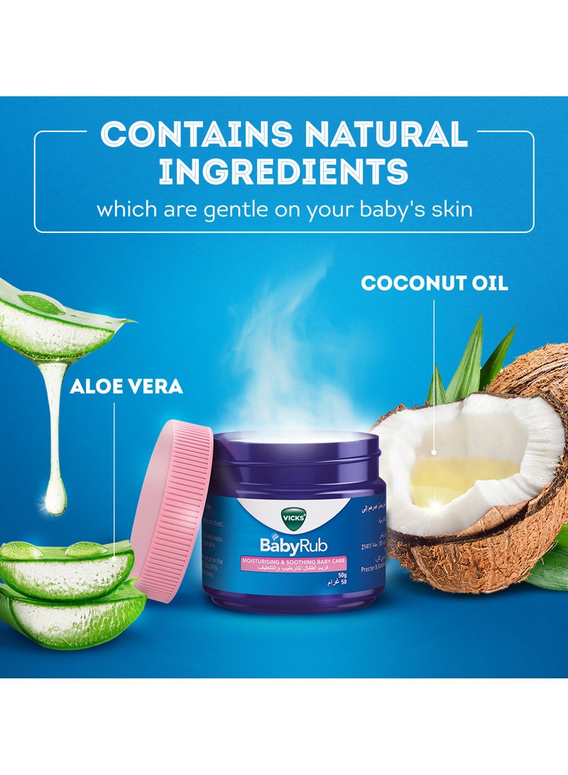 Vicks Babyrub Moisturising And Soothing Baby Care 50g - Image 4