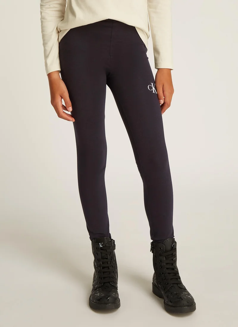 كالفن كلاين جينز Youth Logo Slim Leggings