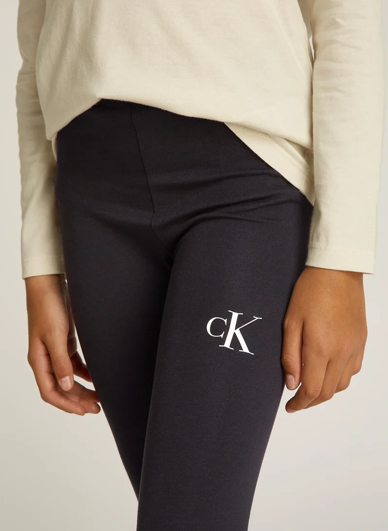 كالفن كلاين جينز Youth Logo Slim Leggings