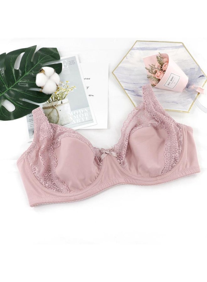 Women's Plus Size Bra Sexy Lace Lingerie Solid Underwear Ultra Thin Half-Transparent Brassiere 80E 85E 90E 95E 100E 105E 
