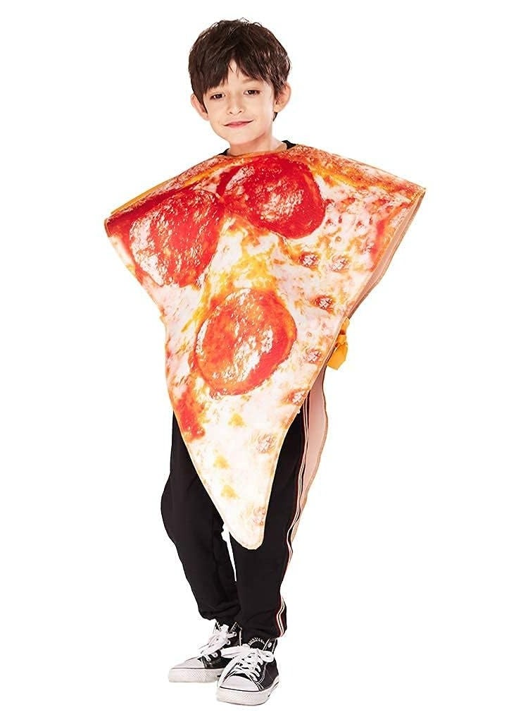 Captaintech Funny Pizza Costume Set Kids Slice  Boys Girls Food Onesie Teens Photo Booth Props Party Favors Accessories One Size - Image 5