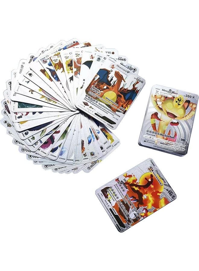 55-Piece Silver Cards Packs Vmax DX GX Rare Silver Cards Best Gift For Collectors and Kids - Image 2