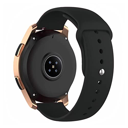 HUMBLE Soft Silicone 19mm Smartwatch Strap Metal Button Compatible with Noise Colorfit Pro 2/Oxy/Pulse/Beat, Boat Storm Smart Watch & Watches with 19mm Lugs(Black) - Image 5