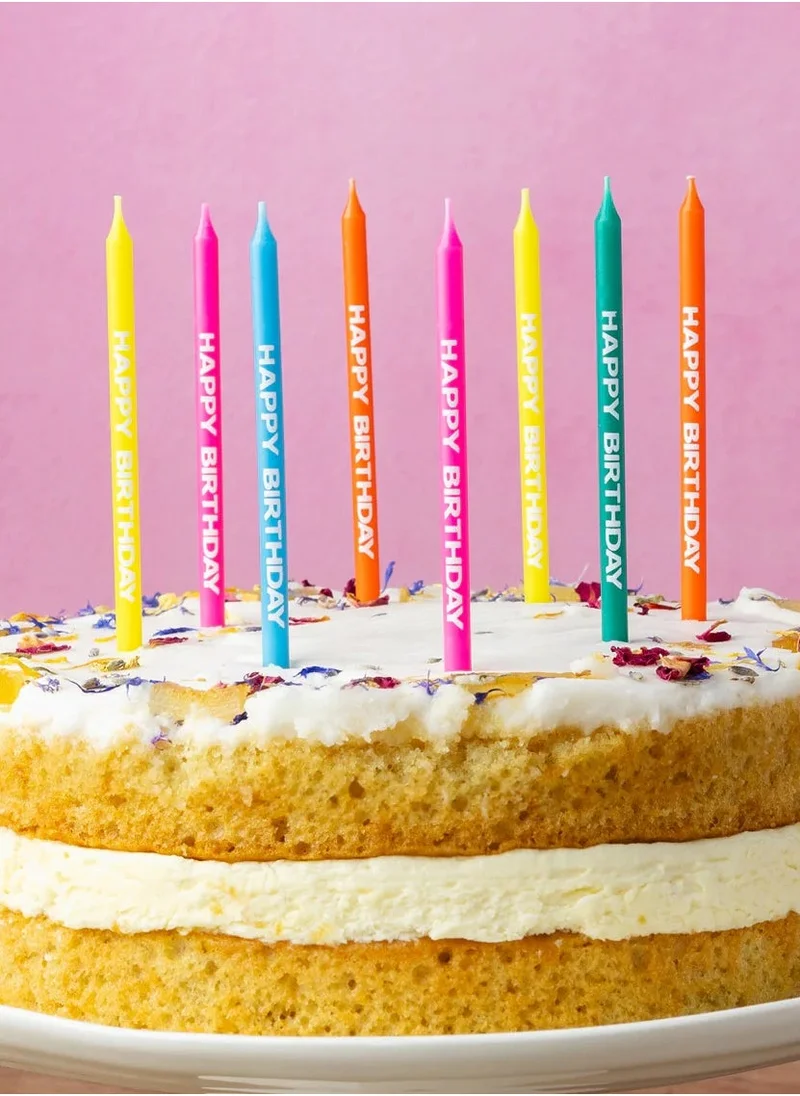 Talking Tables Multi-Coloured Happy Birthday Candles - 24pack