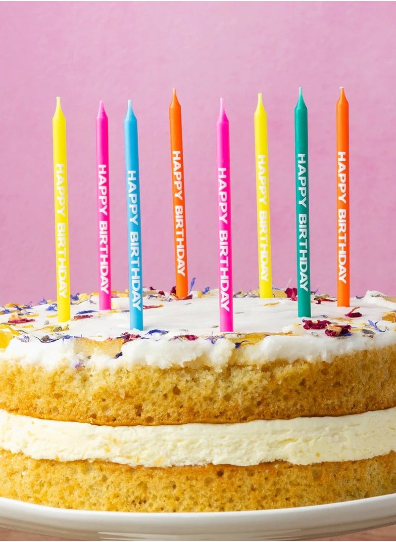 Talking Tables Multi-Coloured Happy Birthday Candles - 24pack  - Image 1