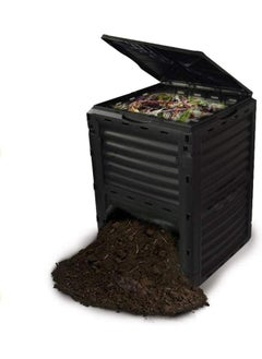 Generic Garden Compost Bin, Large Capacity Outdoor Waste Bins, Made By 90% Recycled Plastic, 80 Gallon300 L, Easy Assembling, Fast Creation Of Fertile Soil, Black  - Image 1