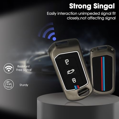 OTO2EYE Premium Metal Key Cover Compitable for Compatible with Mahindra Scorpio Classic | Scorpio N, Marazzo | XUV 300, XUV 700 | XUV 400 EV | Bolero | Thar | TUV 3 Button Flip Key - Image 3