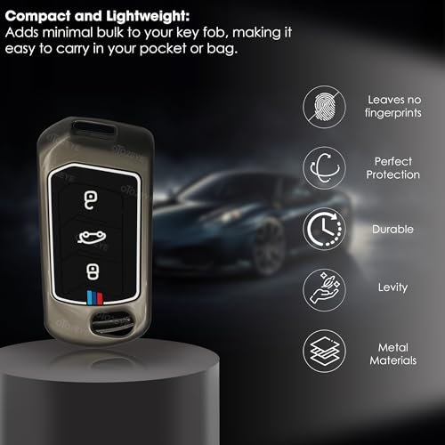 OTO2EYE Premium Metal Key Cover Compitable for Compatible with Mahindra Scorpio Classic | Scorpio N, Marazzo | XUV 300, XUV 700 | XUV 400 EV | Bolero | Thar | TUV 3 Button Flip Key - Image 2