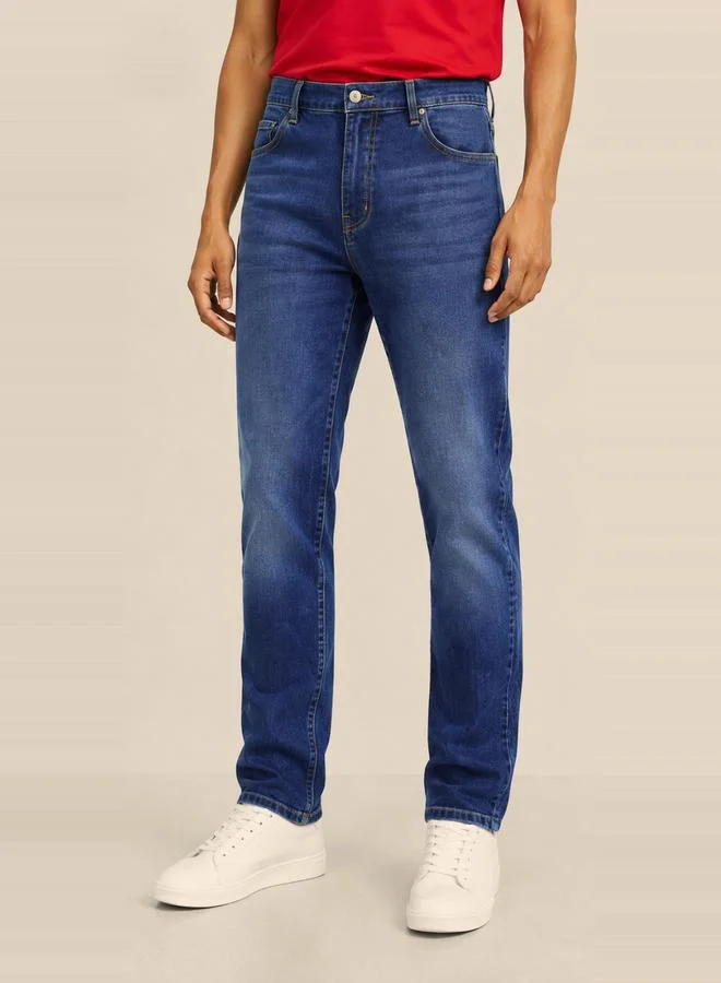 تايك تو Men Regular Fit Tapered Jeans By Falcon