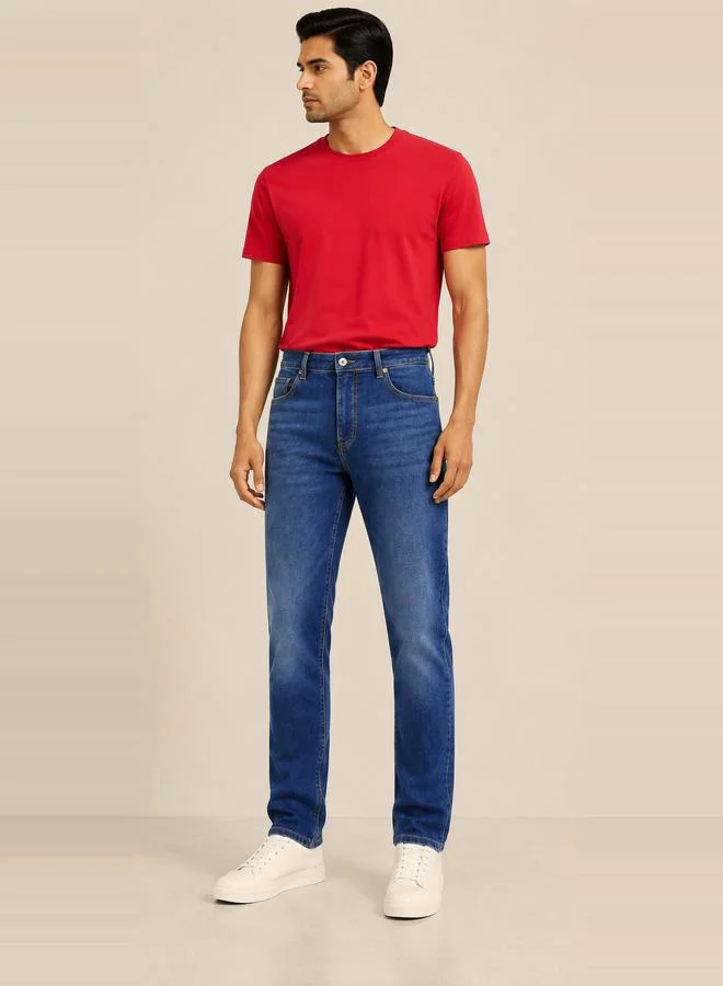 تايك تو Men Regular Fit Tapered Jeans By Falcon