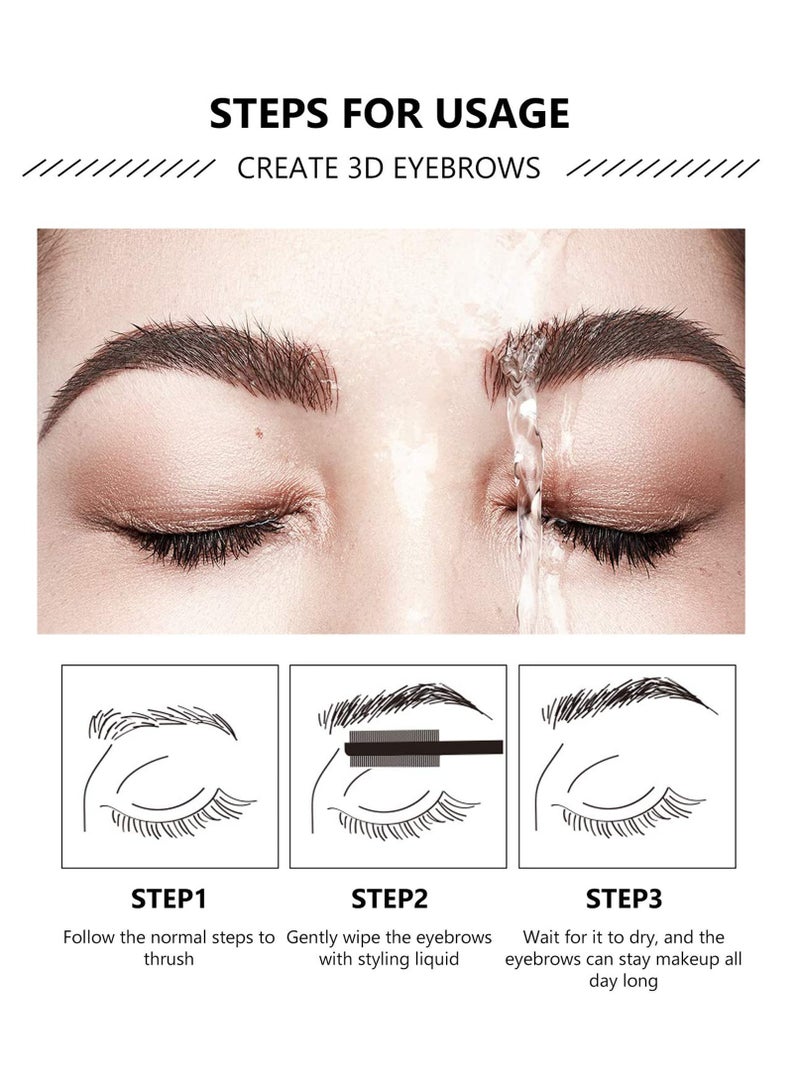 SYOSI Eyebrow Setting Gel, Clear Eyebrow Styling Gel, Waterproof & Long Lasting Eyebrow Gel, Natural Eyebrow Styling Gel - Image 4