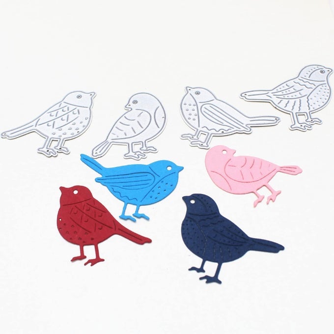 BIRDS CUTTING DIES FOR CARD MAKING HANDMADE DIY PAPER CARDS ALBUM DECORATION CRAFT EMBOSSING 4 BIRDS