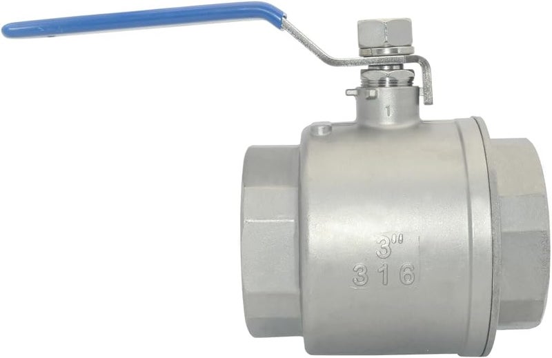 DAN SPEED 3" NPT Female 316 Stainless Steel Full Port Ball Valve Vinyl Handle WOG1000 (3 inch) - Image 5