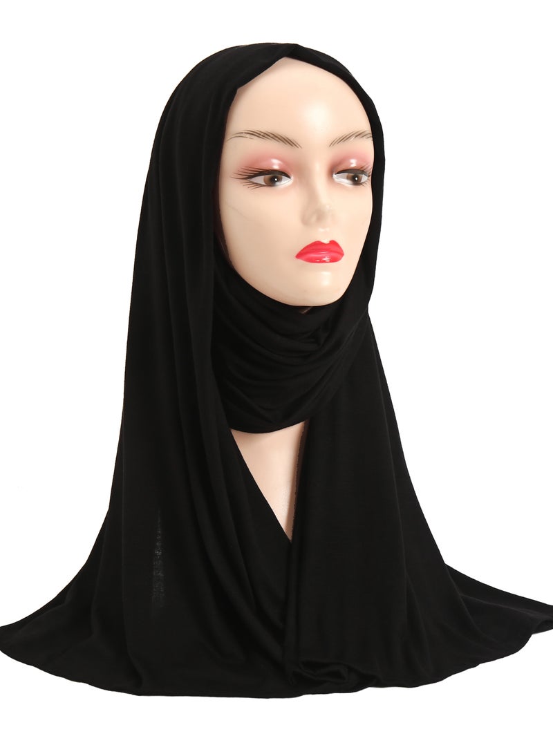 Hijab Scarf for Women Premium Jersey Hijab Elastic Head Wrap for Women Muslim Women Hijab  - Image 4