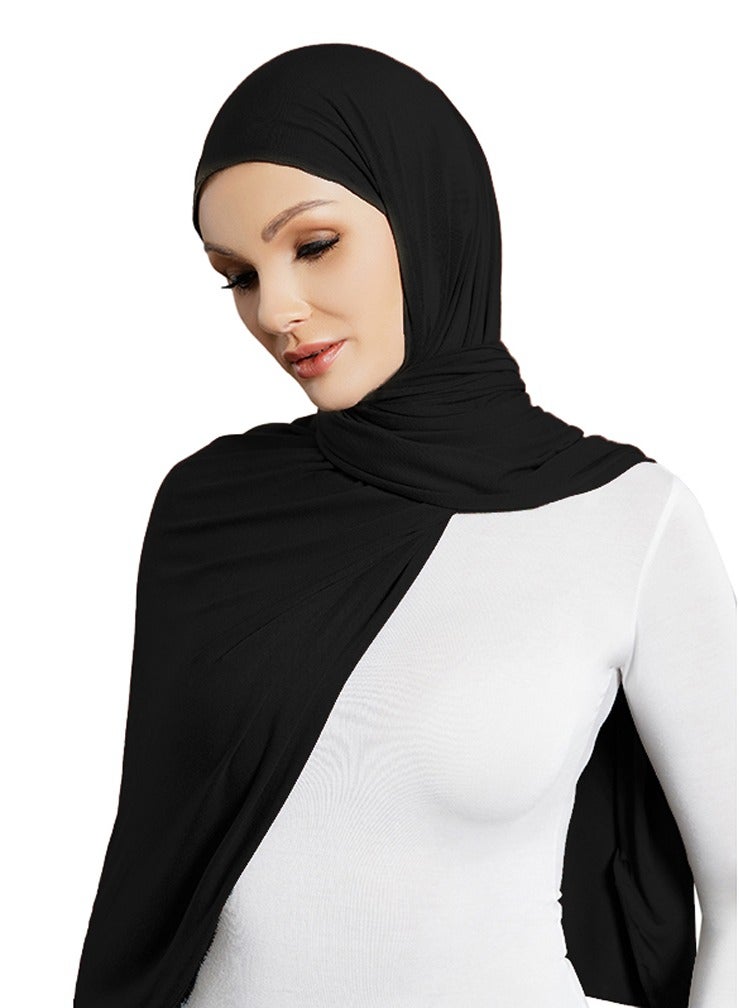 Hijab Scarf for Women Premium Jersey Hijab Elastic Head Wrap for Women Muslim Women Hijab  - Image 5