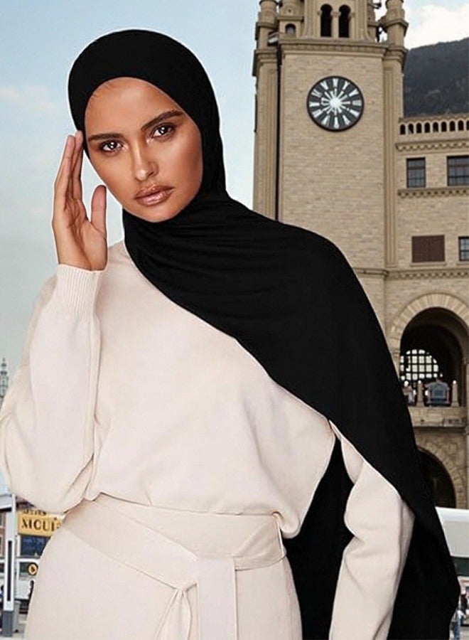 Hijab Scarf for Women Premium Jersey Hijab Elastic Head Wrap for Women Muslim Women Hijab  - Image 1