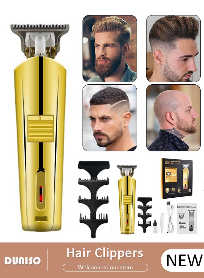 DUNISO Smart Hair Clippers Electric with 3 Kinds of Positioning Combs Turbo Motor Hair Cutting Kit Pro Mens Clippers, Cordless Rechargeable Hair Trimmer Set Professional Barbers Grooming Kit - Image 1
