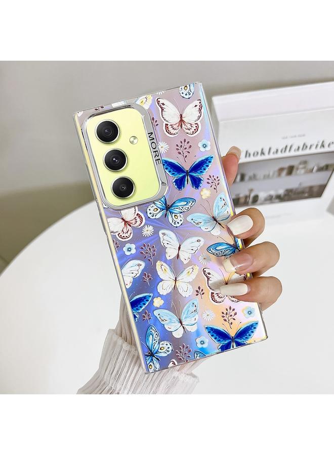 اس-توب جراب لهاتف Samsung Galaxy A34 5G، جراب هاتف مطلي بالليزر الكهربائي على شكل فراشة - Image 1