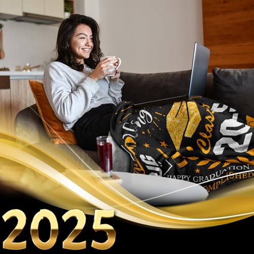 Ryubein Graduation Gifts Blanket 50" X 60", 2025 Graduation Gifts for Her Him, High School/College/Masters Degree Graduate Gifts, Class of 2025 Graduate Gifts Ideas - Image 2