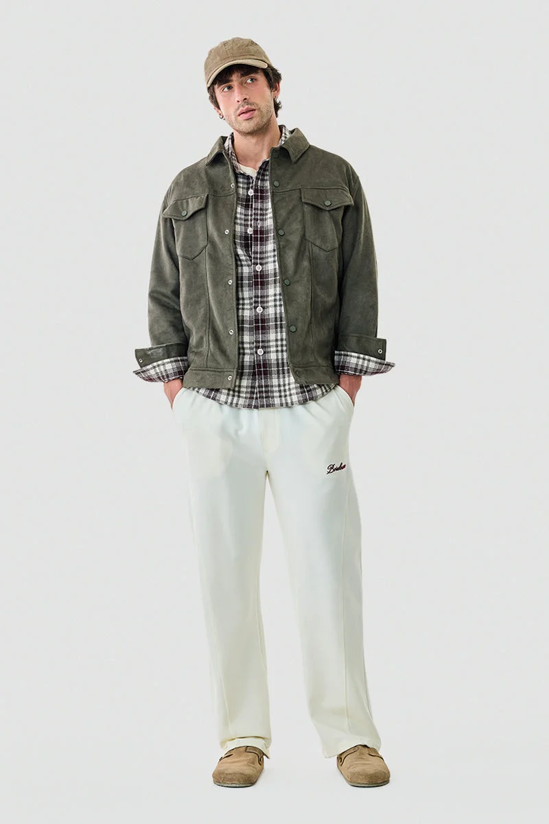 سنيتش Olive Solid Long Sleeve Relaxed Jacket