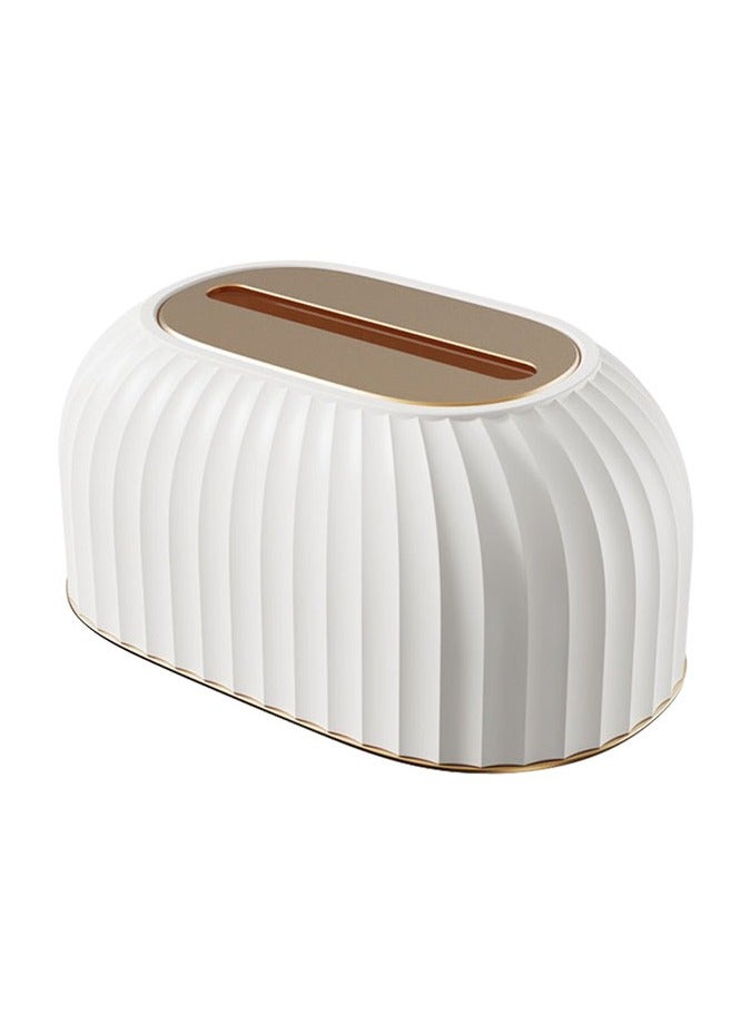 Tissue Box, Napkin Storage Box, Home Tissue Holder with Spring