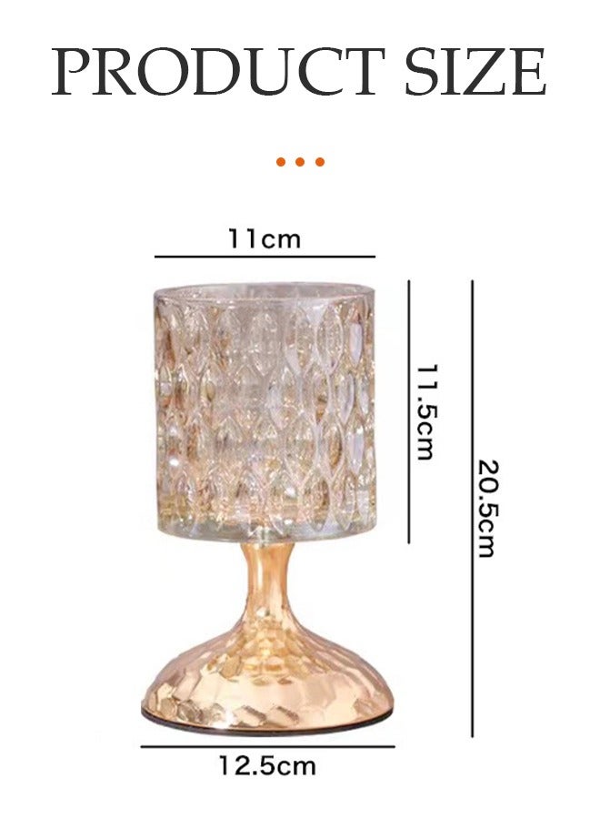 DUNISO Clear Glass Vase，Vintage Crystal Glass Vases with Big Base，Embossed Ribbed Vase With Anti Slip Base，for Home Office Wedding Dining Table Party  - Image 2