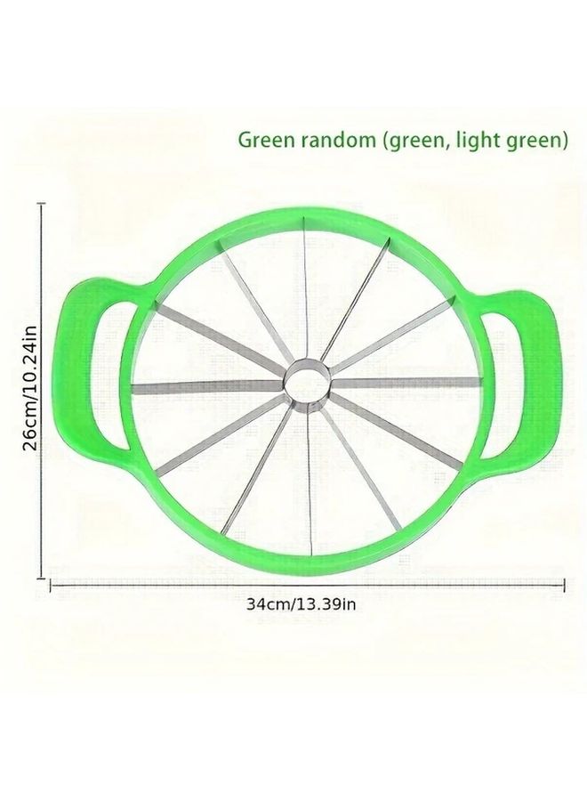 Durable Stainless Steel Watermelon Slicer Ergonomic Green Handle 1pc - Image 5