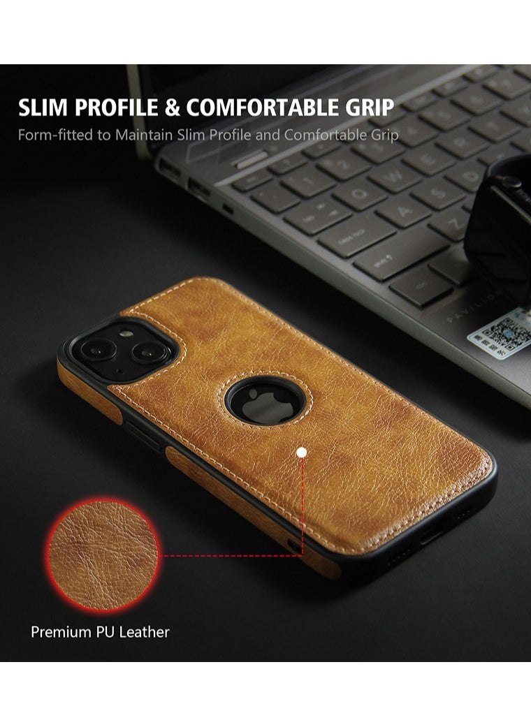 Generic Phone 14 Pro Max Case, Vegan Leather Case for iPhone 14 Pro Max 6.7 Inch, Luxury, Elegant u0026 Beautiful Design Case, Non-Slip Retro Look Perfectly Stitched Leather Case (Brown)  - Image 4
