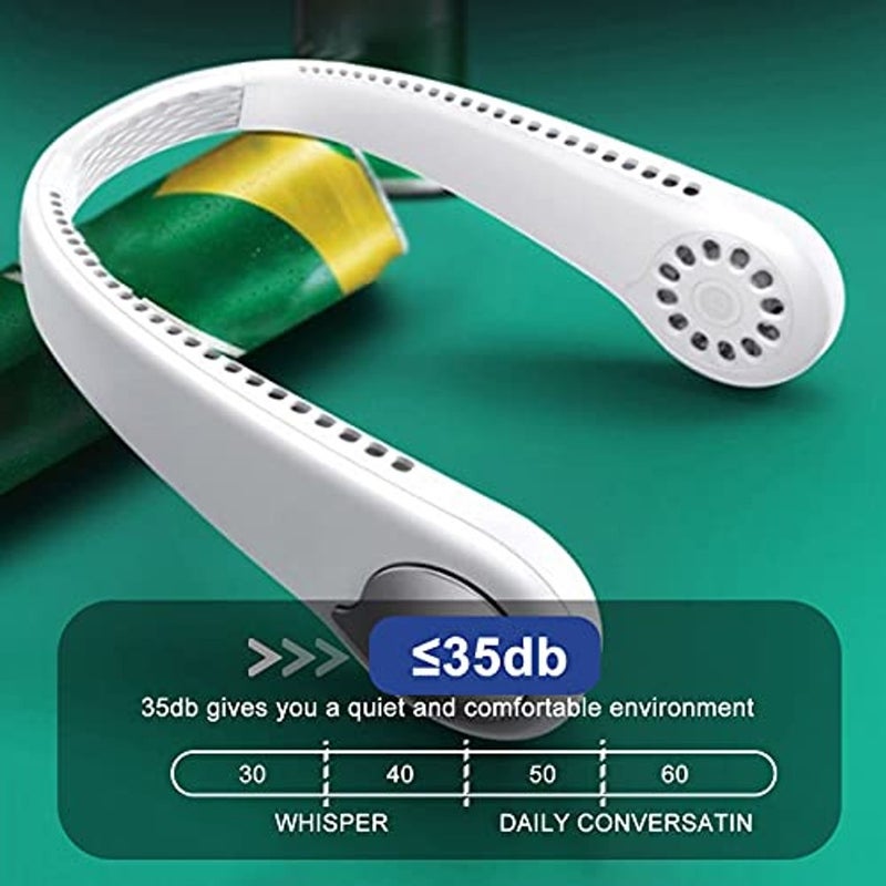 ALKAYAN Portable Hanging Neck Fan Air Conditioner with Speed Adjustable USB Rechargeable Headphone Design Hand Free Wearable For Office,Travel,Sports Carry,Outdoor Activities - Image 4