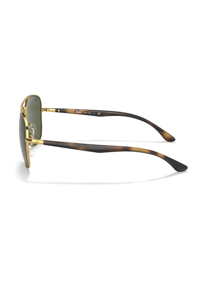 Ray-Ban Unisex Unisex UV Protection Square Shape Metal Sunglasses RB3683 001/31 56-15 - Lens Size: 59 Mm - Polished Gold - Image 3