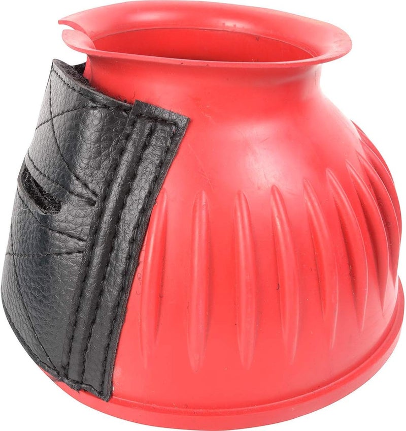 Cashel Rubber Horse Bell Boots Large Red - Image 2